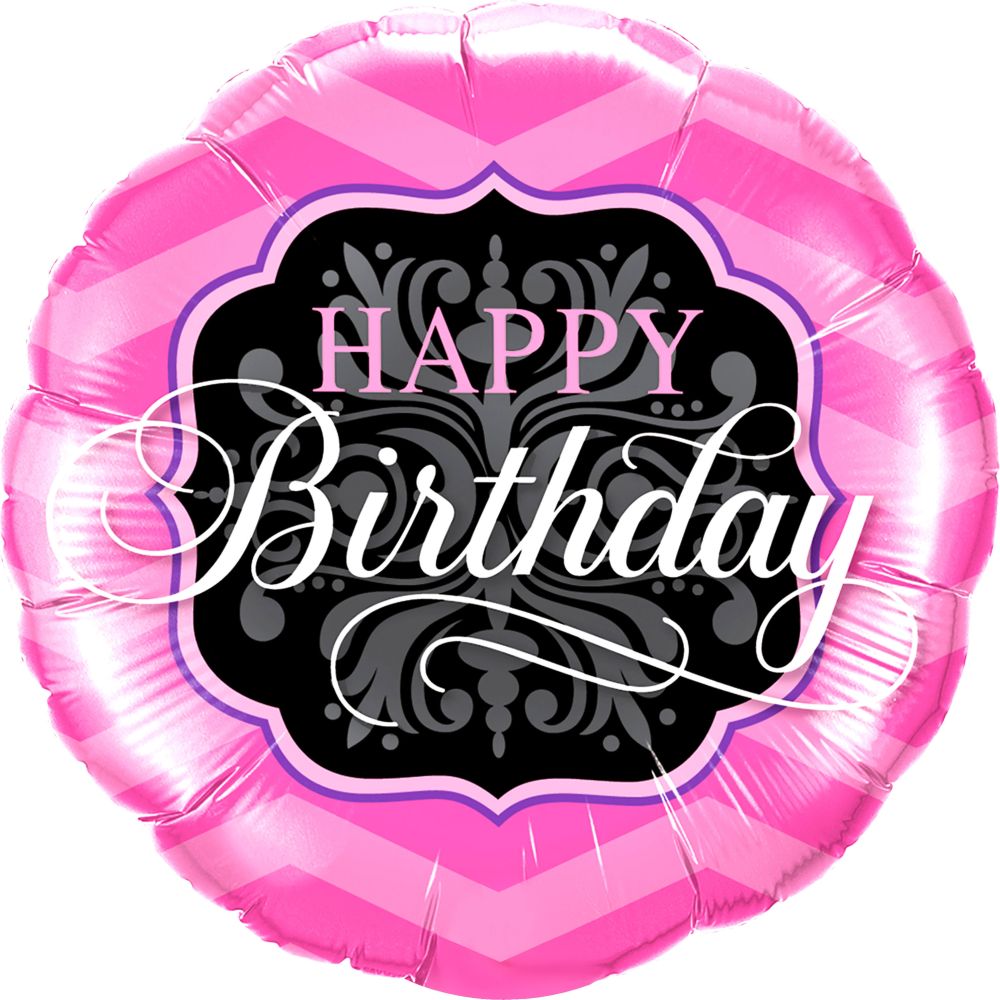 Happy Birthday Pink Standard Foil Balloon