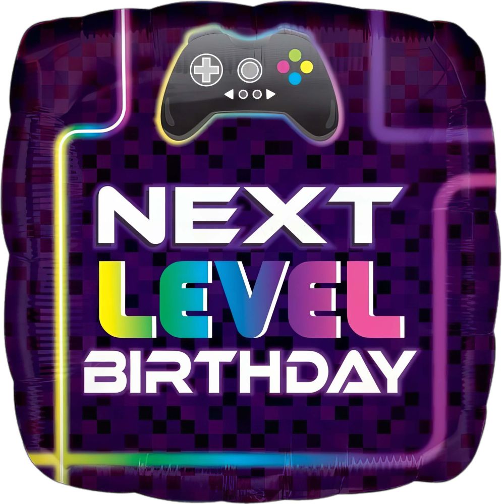 Next Level Birthday Standard Foil Balloon