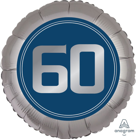 Birthday Milestone 60 Satin Man Standard Foil Balloon