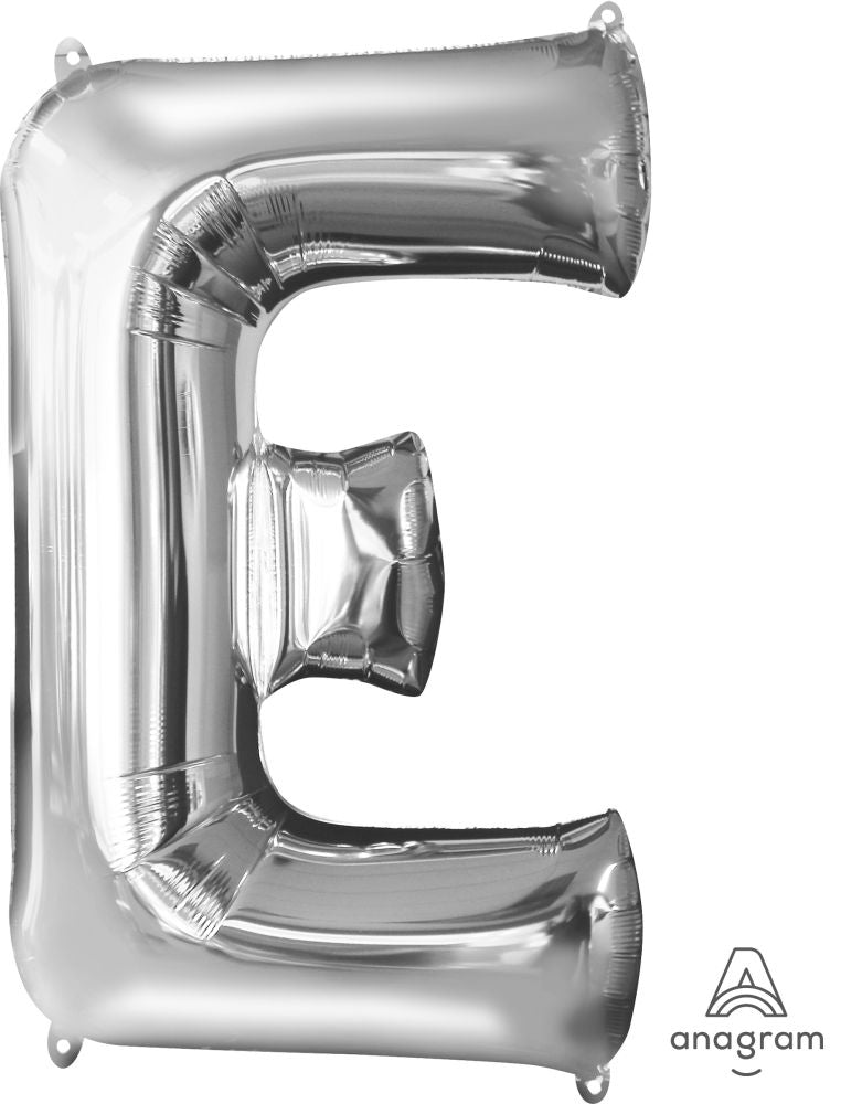Silver Alphabet Letter Foil Balloon with Helium