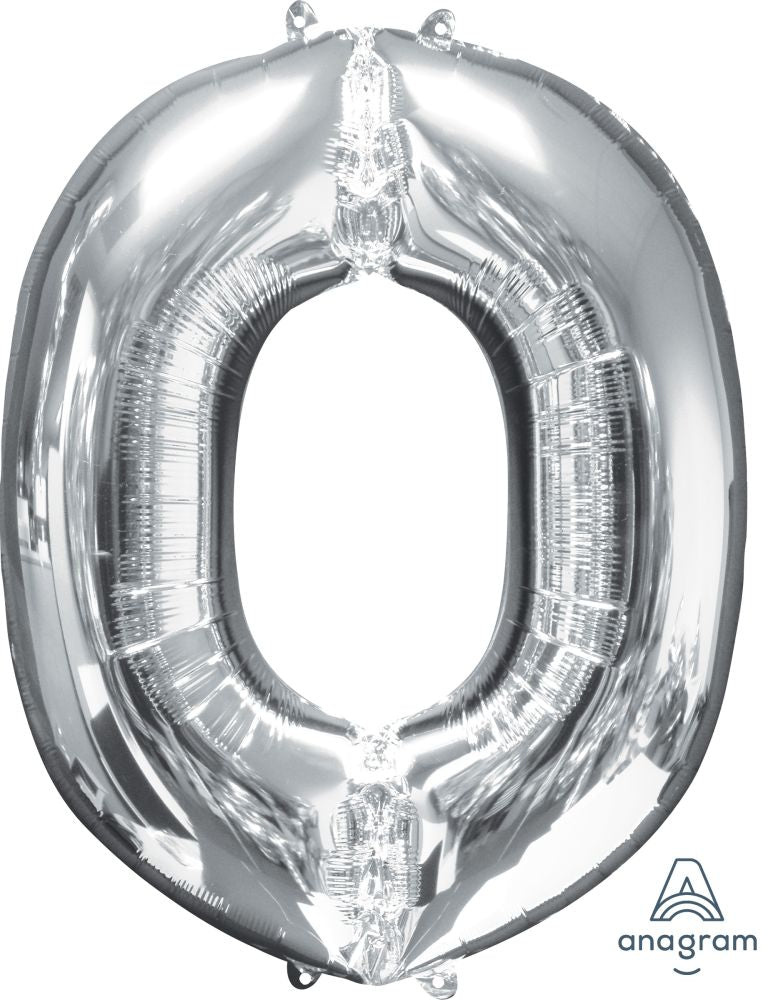 Silver Alphabet Letter Foil Balloon with Helium