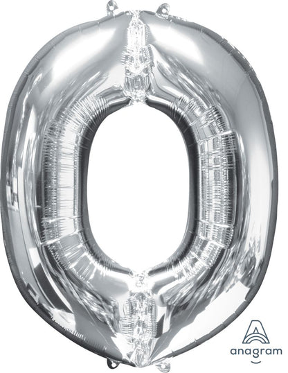 Silver Alphabet Letter Foil Balloon with Helium