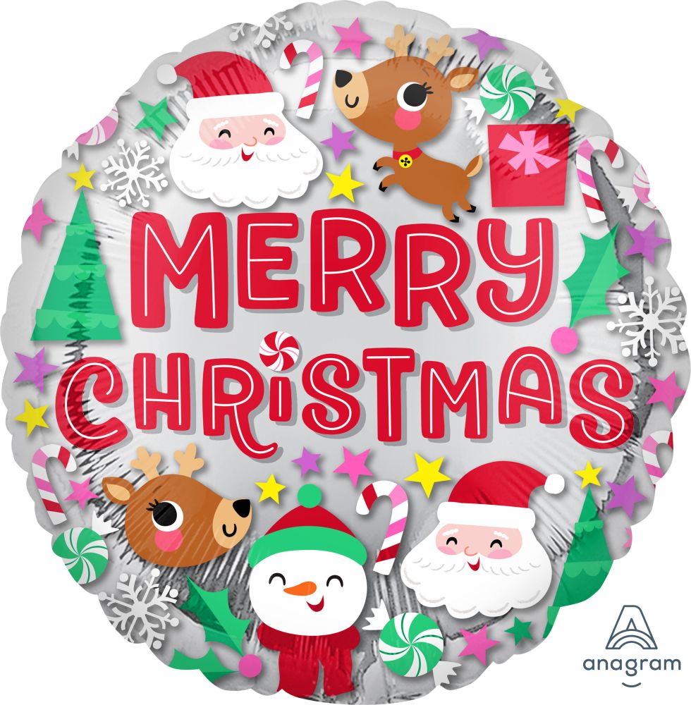 Merry Christmas Buddies, Standard Foil Balloon