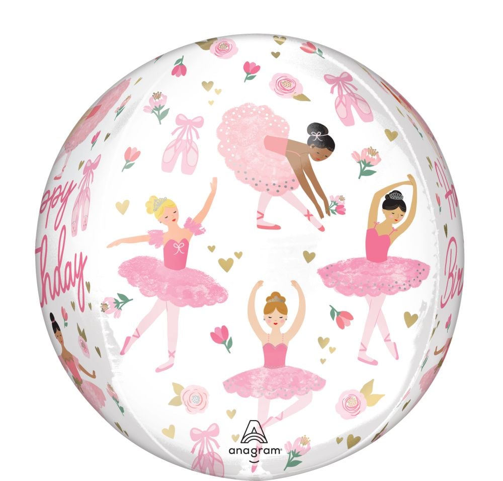 Happy Birthday Ballerina Girl Orbz Balloon