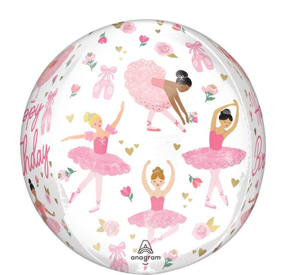 Happy Birthday Ballerina Girl Orbz Balloon