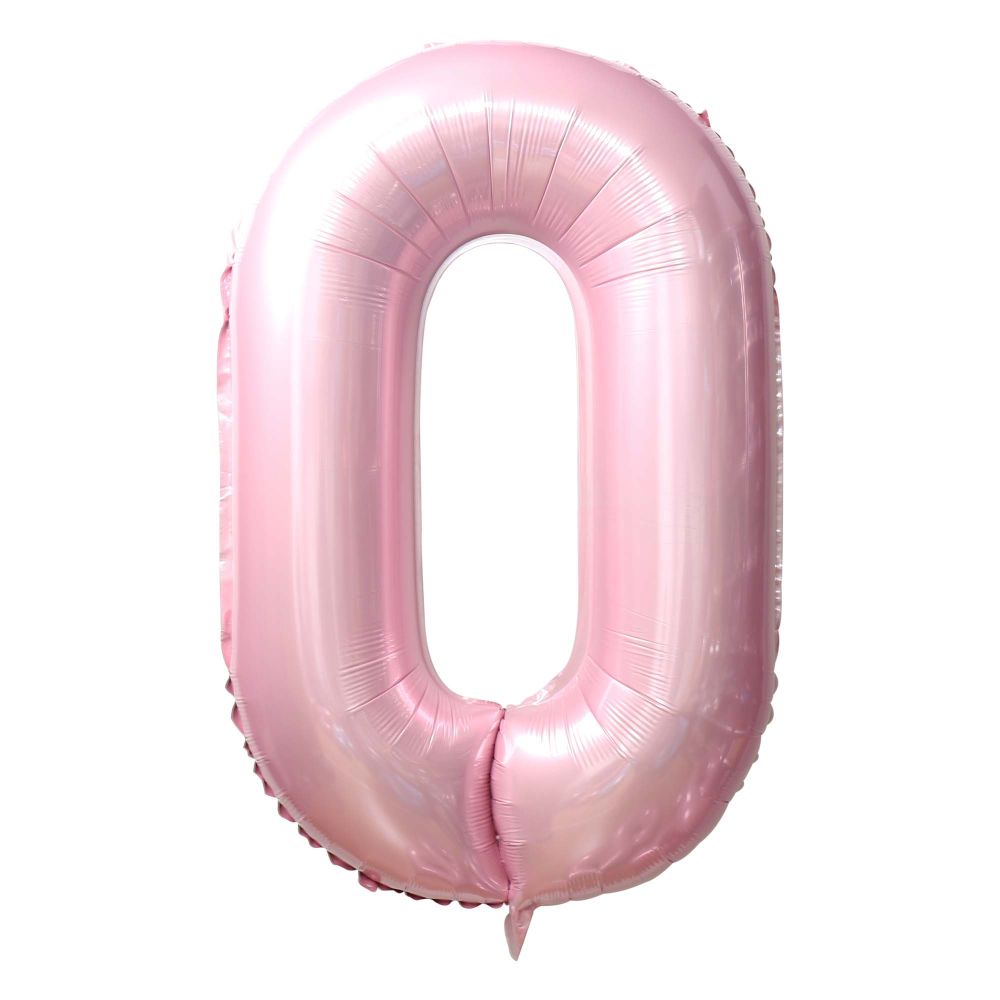 Soft Pink Number Foil Balloon with Helium