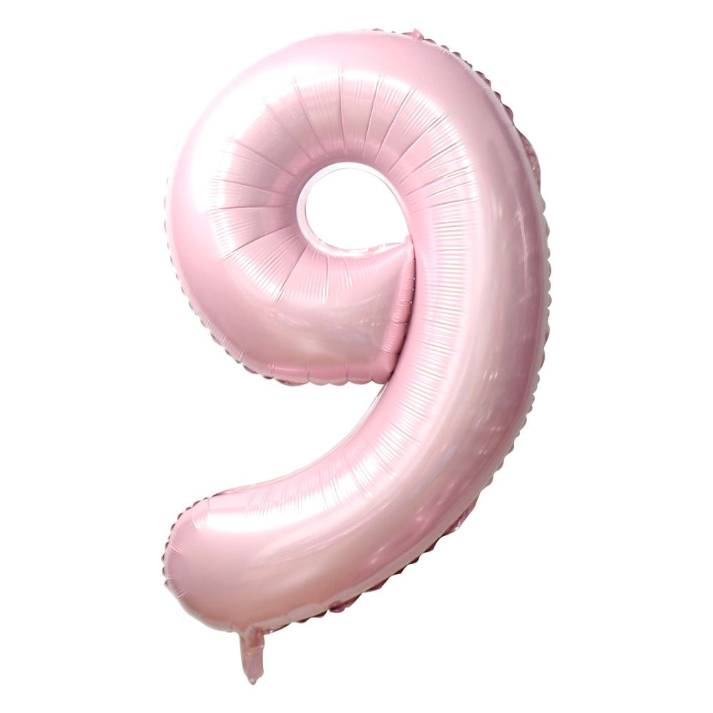 Soft Pink Number Foil Balloon with Helium