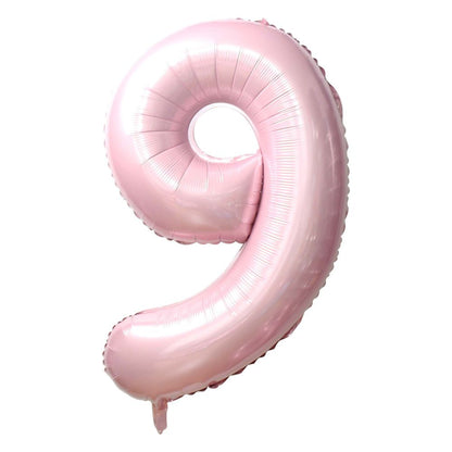 Soft Pink Number Foil Balloon with Helium