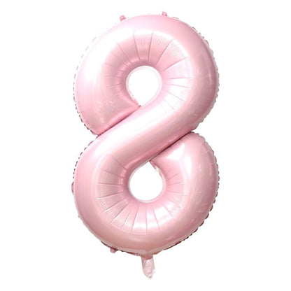 Soft Pink Number Foil Balloon with Helium