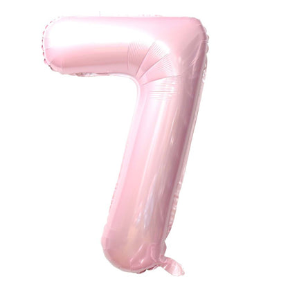 Soft Pink Number Foil Balloon with Helium