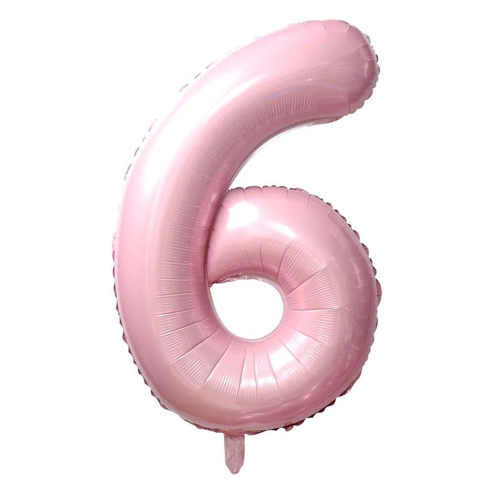 Soft Pink Number Foil Balloon with Helium
