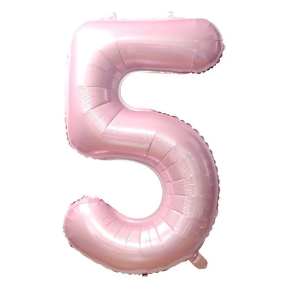 Soft Pink Number Foil Balloon with Helium