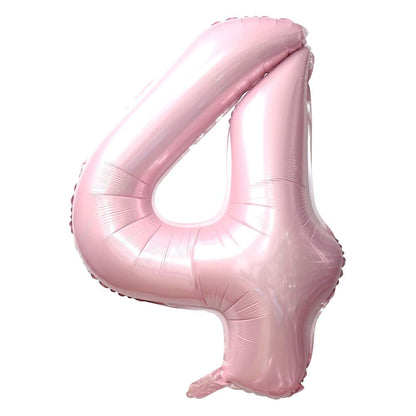 Soft Pink Number Foil Balloon with Helium