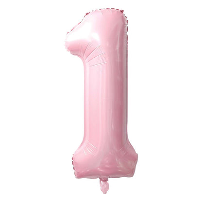 Soft Pink Number Foil Balloon with Helium