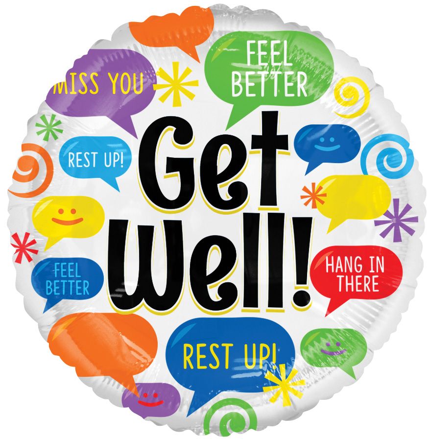 Get Well Messages Standard Foil Balloon