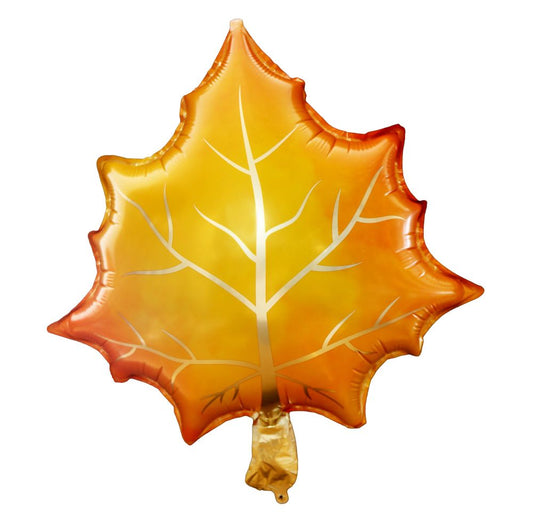Orange Maple Leaf Jumbo Foil Balloon