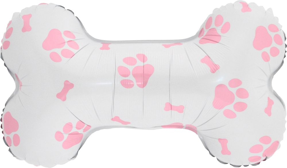 Dog Bone Shape Pink Jumbo Foil Balloon