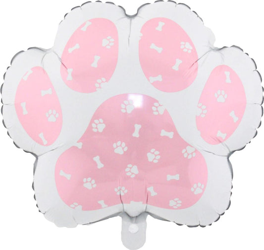 Dog Paw Shape Pink Jumbo Foil Balloon