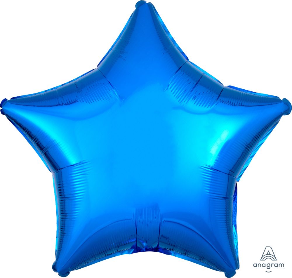 Metallic Blue Star Standard Foil Balloon