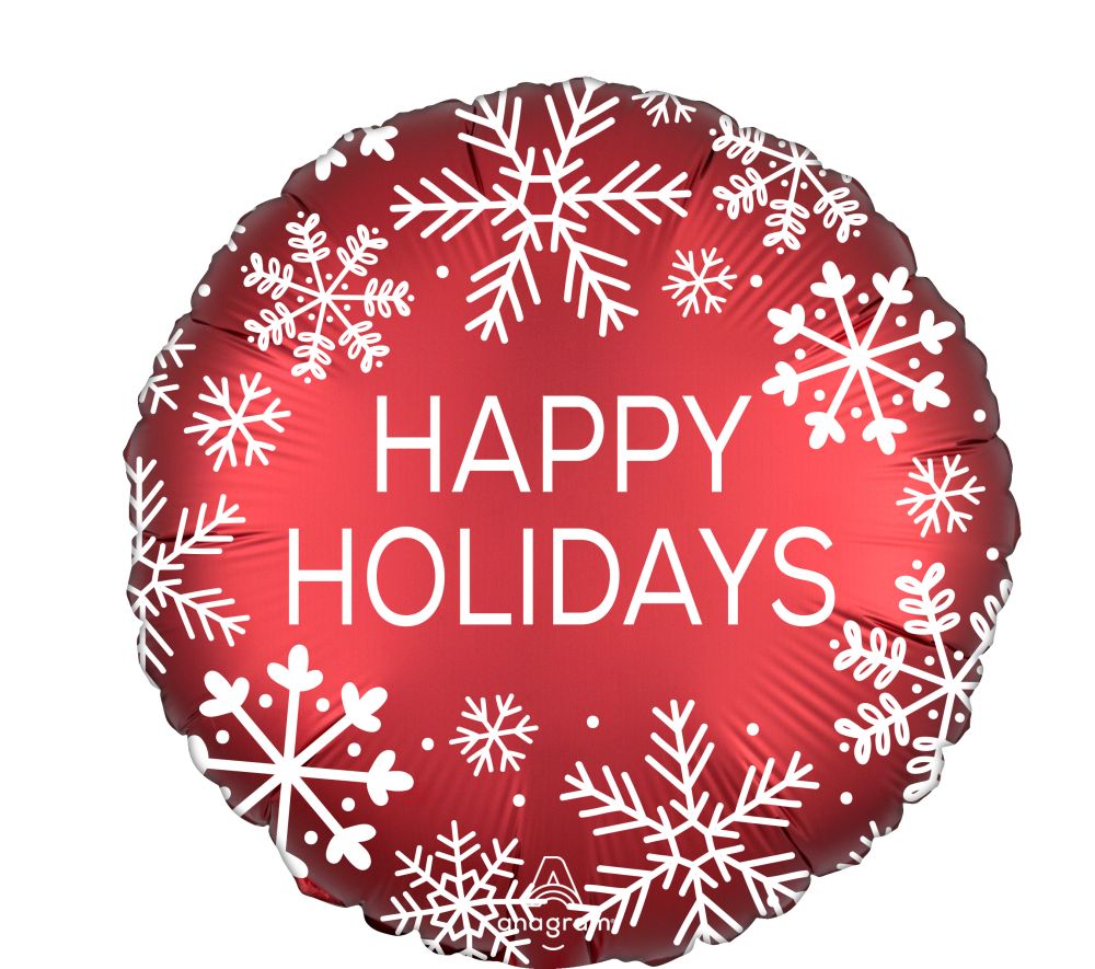 Happy Holidays Snowflake, Standard Foil Balloon