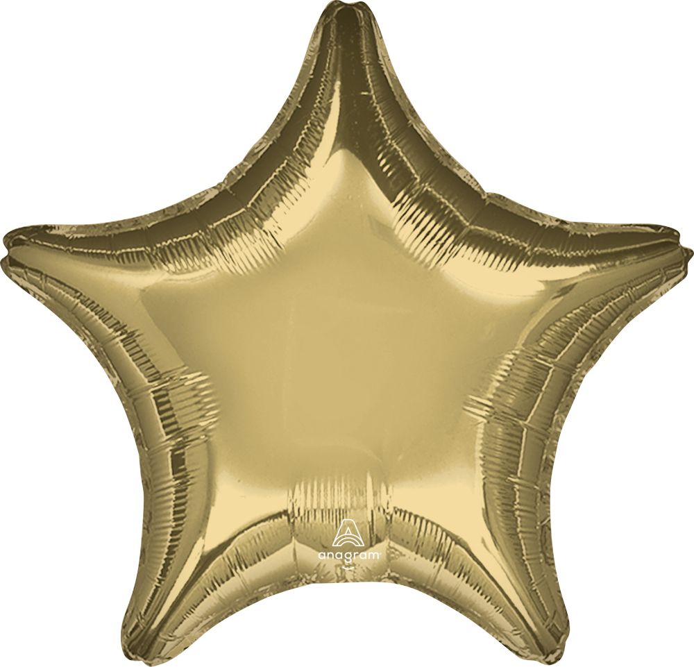 White Gold Star, Standard Foil Balloon