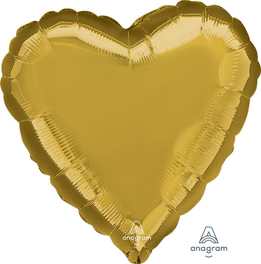 28 inch Shiny Gold Heart Valentine