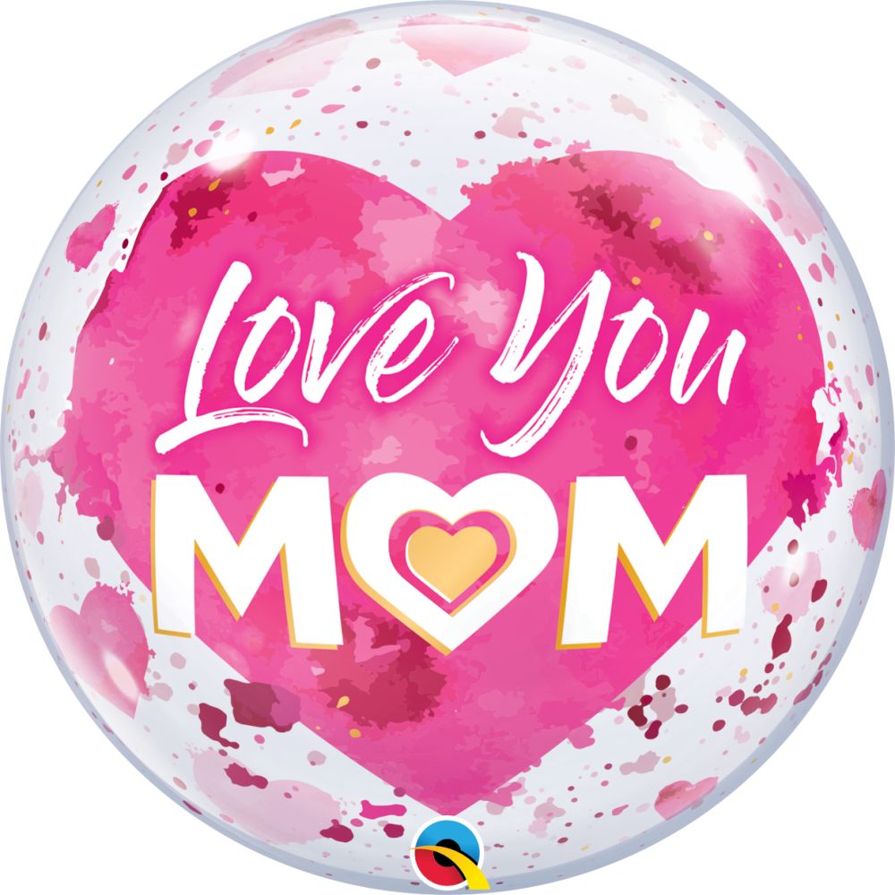 Love You Mom Bubble Balloon