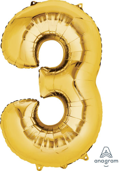 Gold Number Foil Balloon