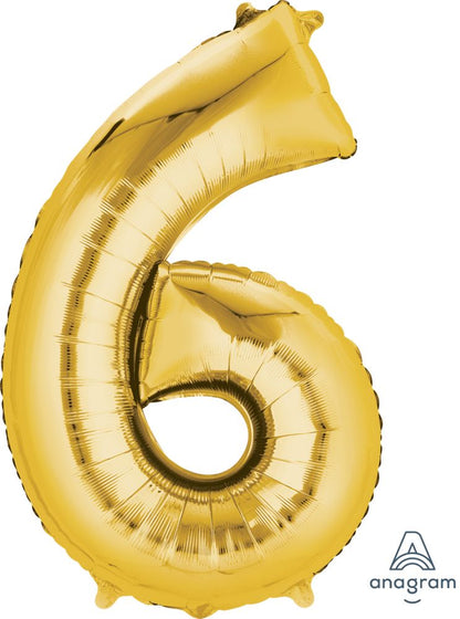 Gold Number Foil Balloon