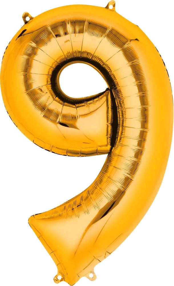 Gold Number Foil Balloon