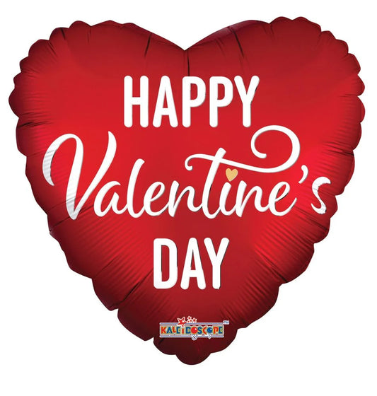 18" Valentine On Red Matte Balloon