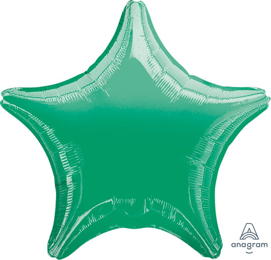 18” Green Star Metallic Balloon