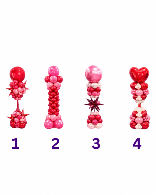 Valentine Balloon Columns