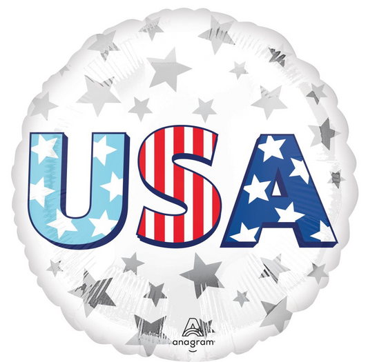 Patriotic USA, Standard Foil Balloon