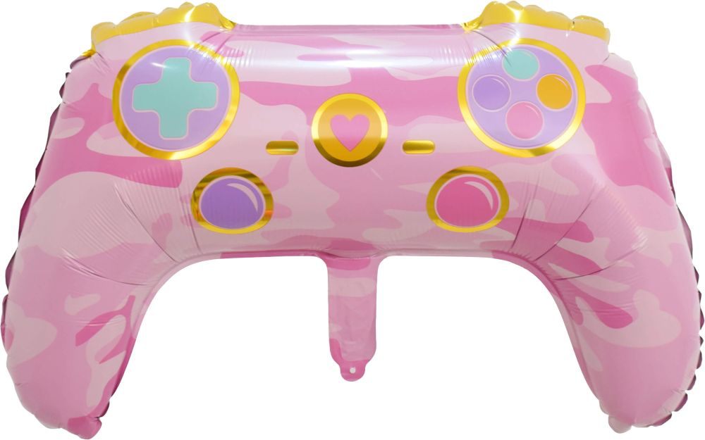 Pink Gaming Controller Jumbo Foil Balloon