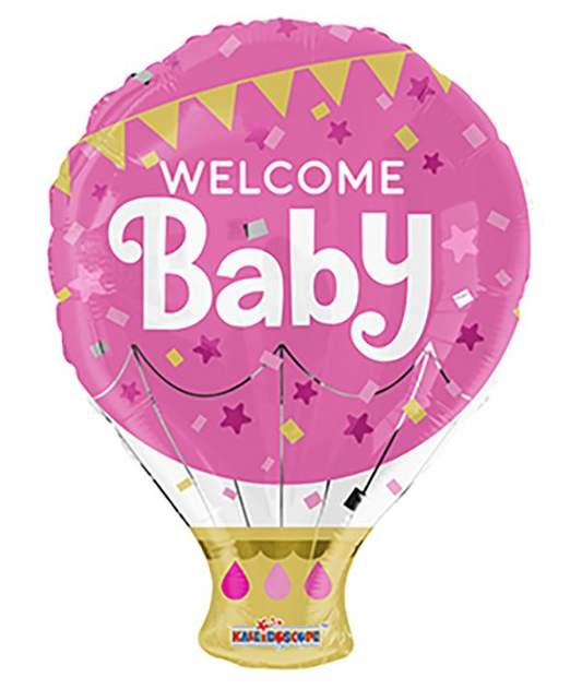 Welcome Baby Pink Shape Foil Balloon