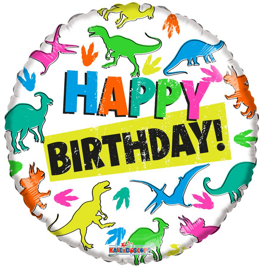 Happy Birthday Dinosaurs Standard Balloon