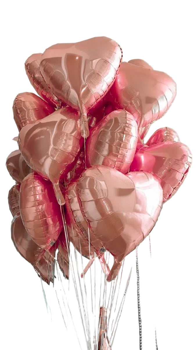 SPECIAL Valentine Dozen Hearts with Balloon Weight