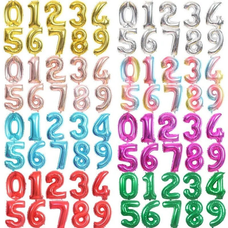 Number Foil Balloon with Helium