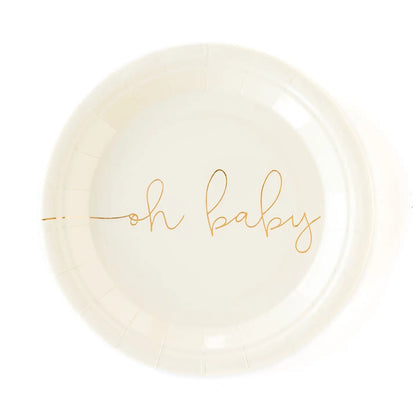 Basic Oh Baby 7" Plates 8ct