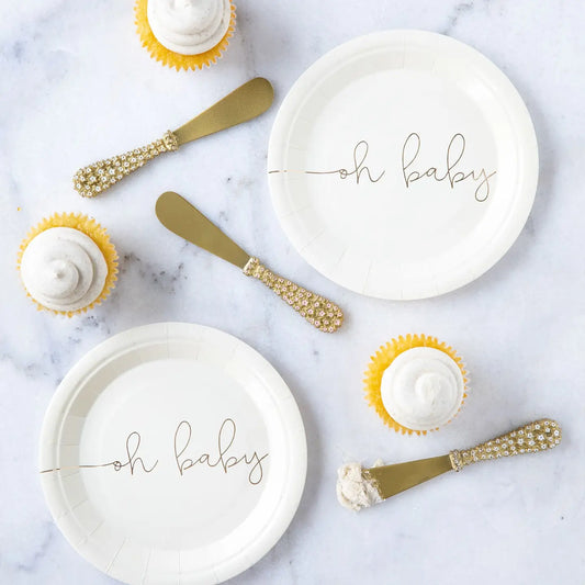 Basic Oh Baby 7" Plates 8ct