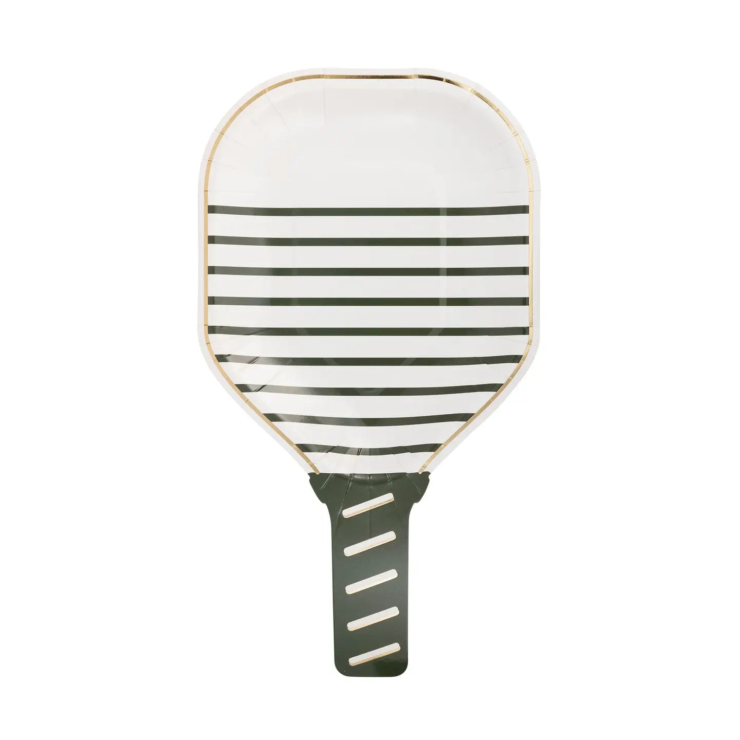 White Paddle Shaped Paper Plate