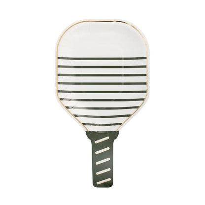 White Paddle Shaped Paper Plate
