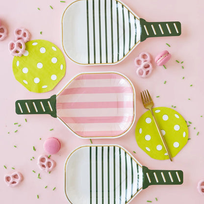 White Paddle Shaped Paper Plate
