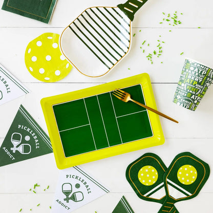 White Paddle Shaped Paper Plate