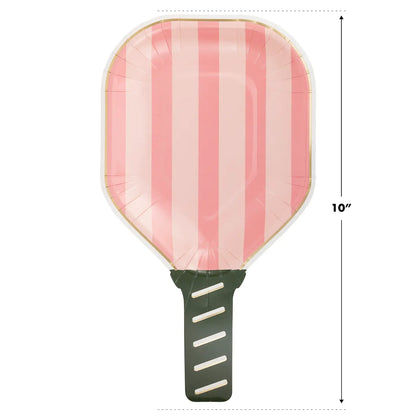 Pink Paddle Shaped Paper Plate
