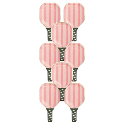 Pink Paddle Shaped Paper Plate