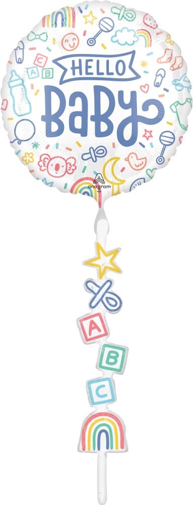 Hello Baby Airwalker Foil Balloon