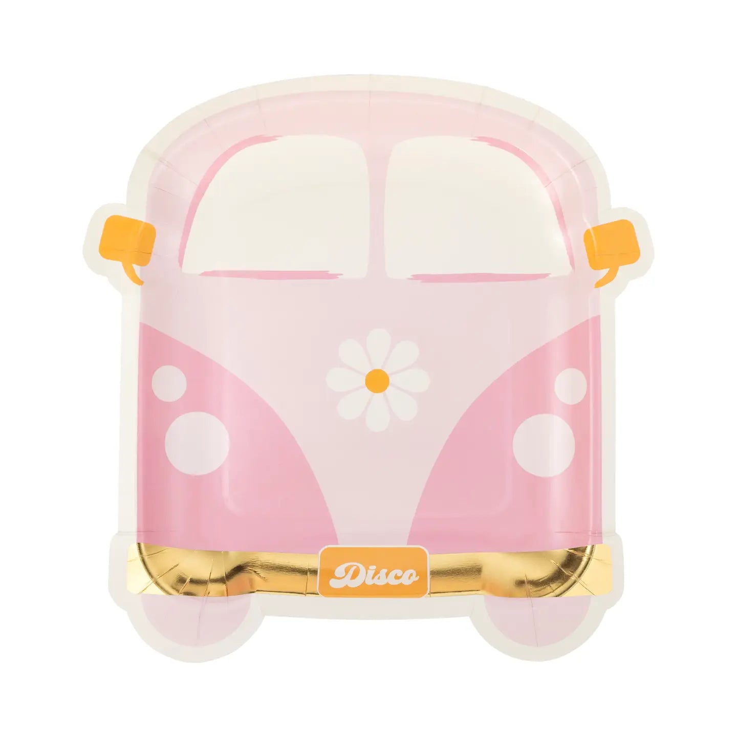 Disco Daisy Van Shaped Paper Plate