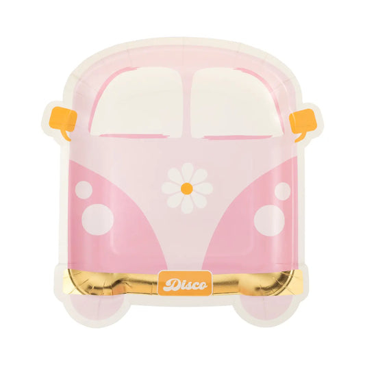 Disco Daisy Van Shaped Paper Plate